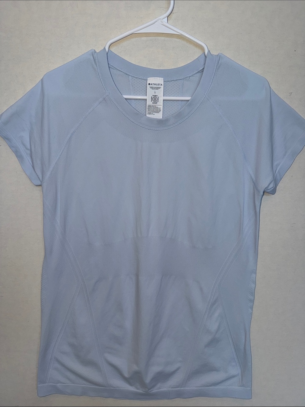 Athleta Pale Blue Short Sleeve Active Performance Tee